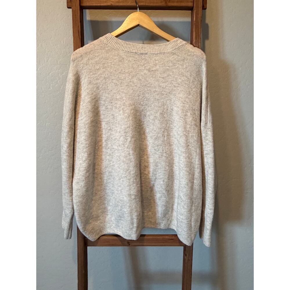 ince Camuto Good Witch Sweater XL Beige Metallic Graphic Crewneck Halloween - Picture 5 of 8